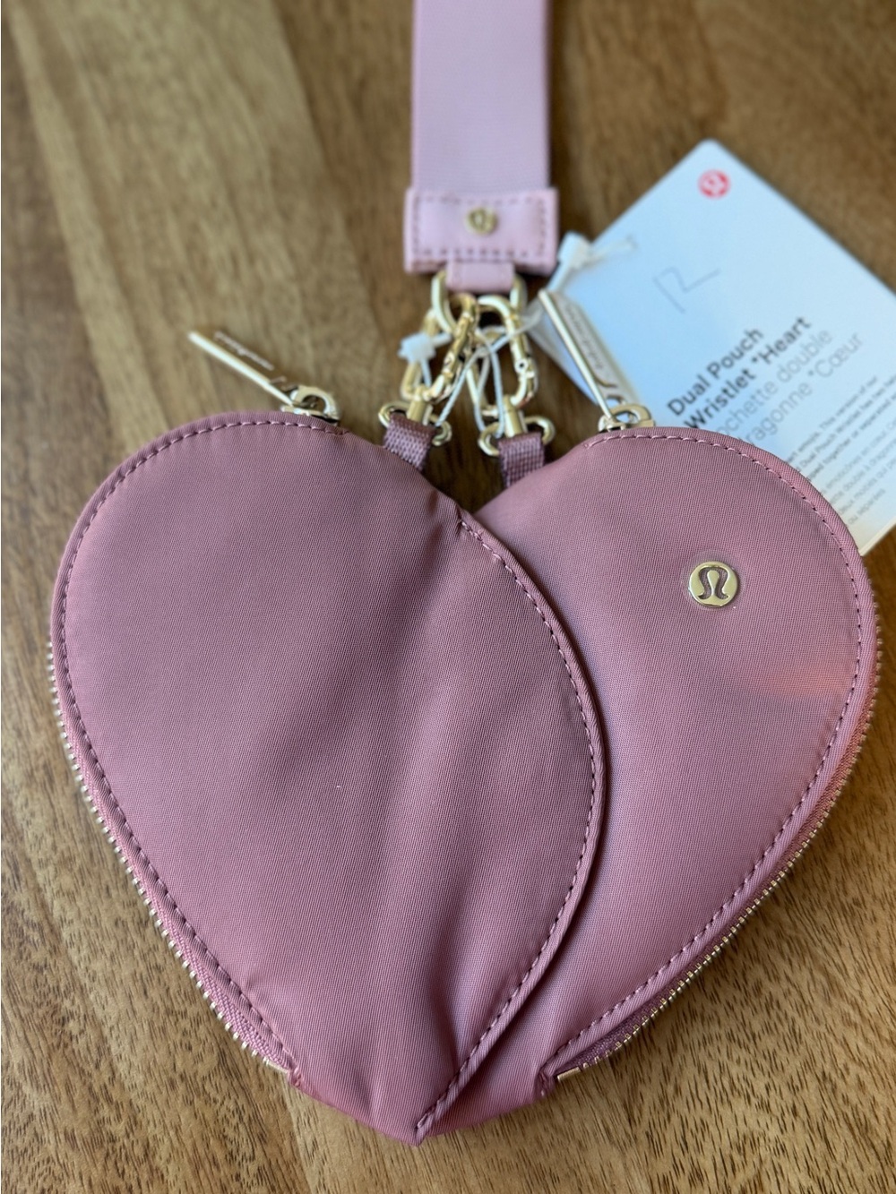 Lululemon Heart Dual Pouch Wristlet - LIMITED EDITION - Picture 6 of 9